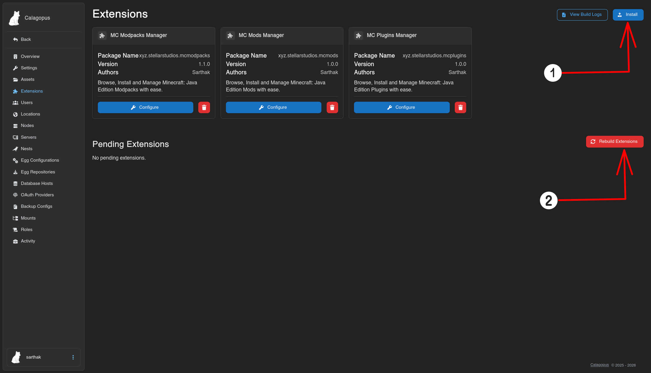 Extension Installation Help