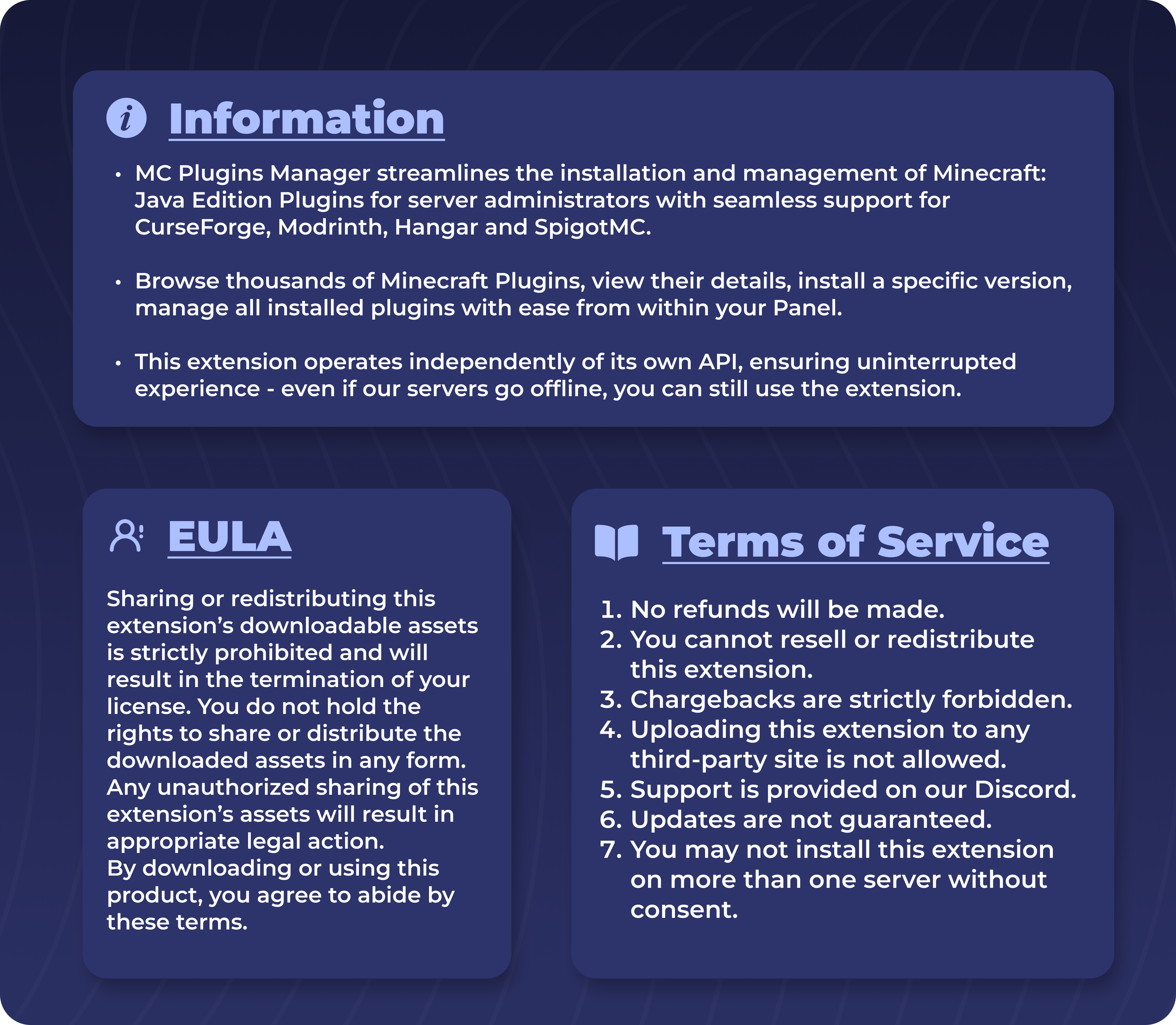 MC Plugins Information