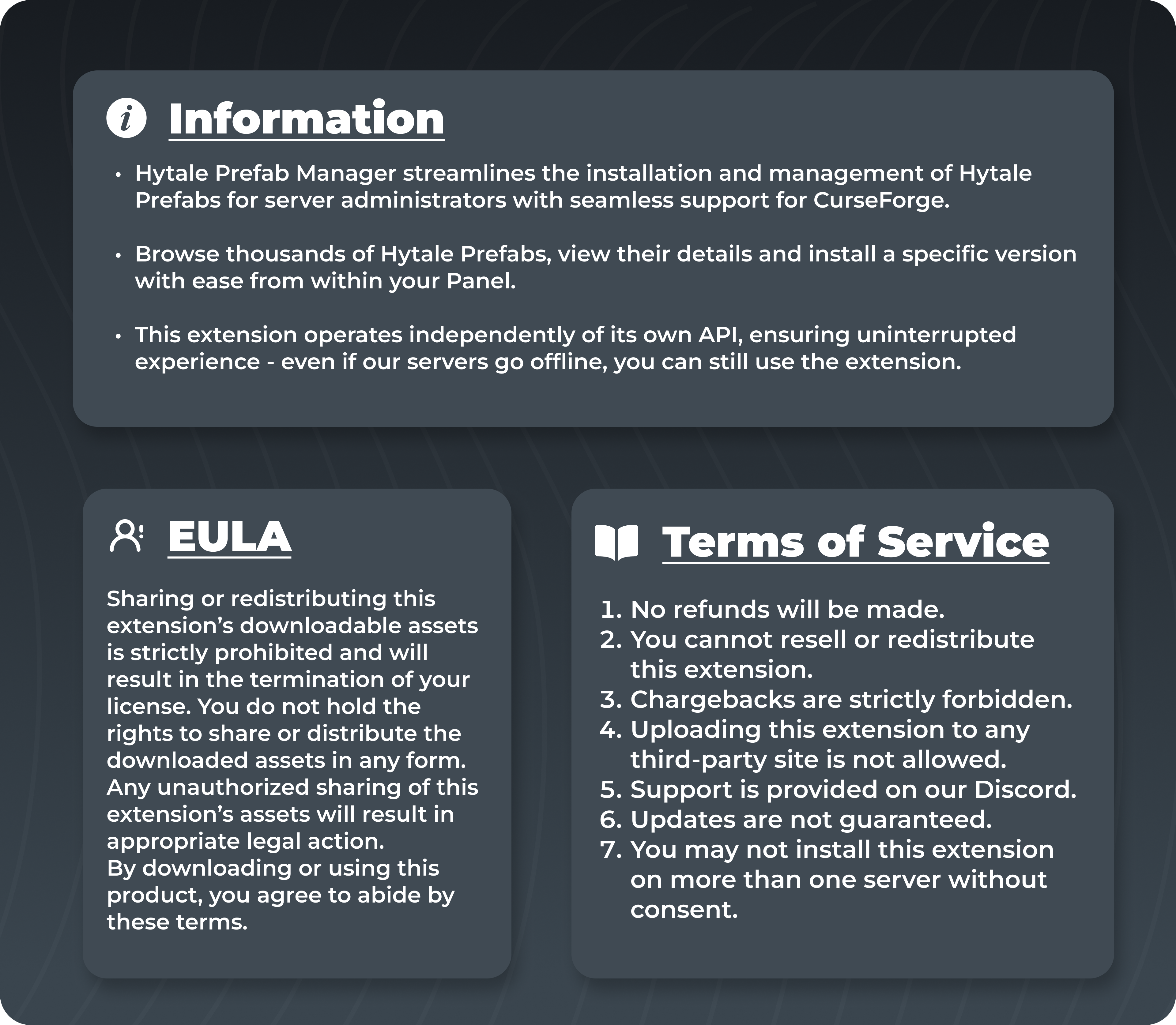 Hytale Prefab Manager Information