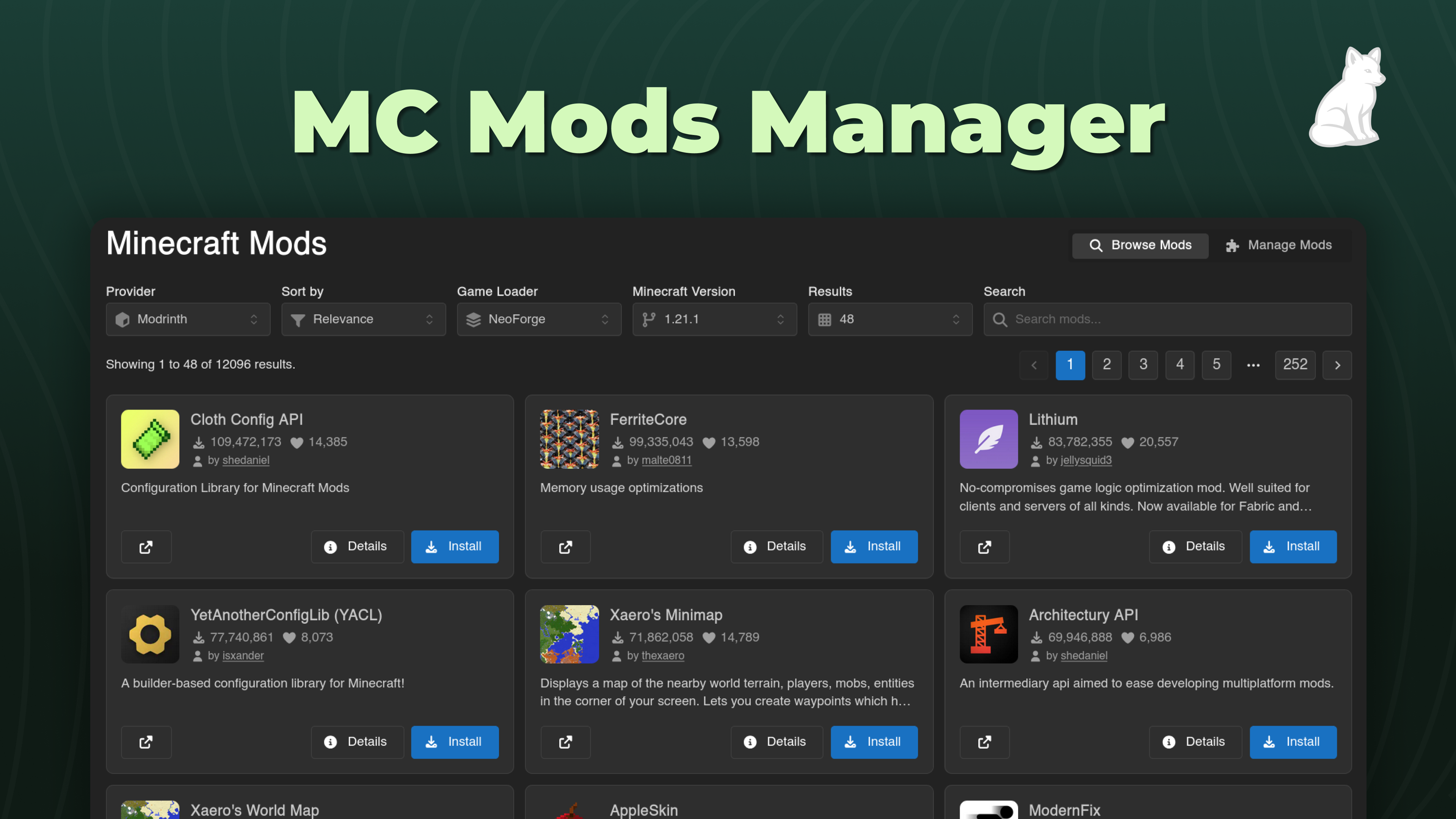 MC Mods Manager for Calagopus