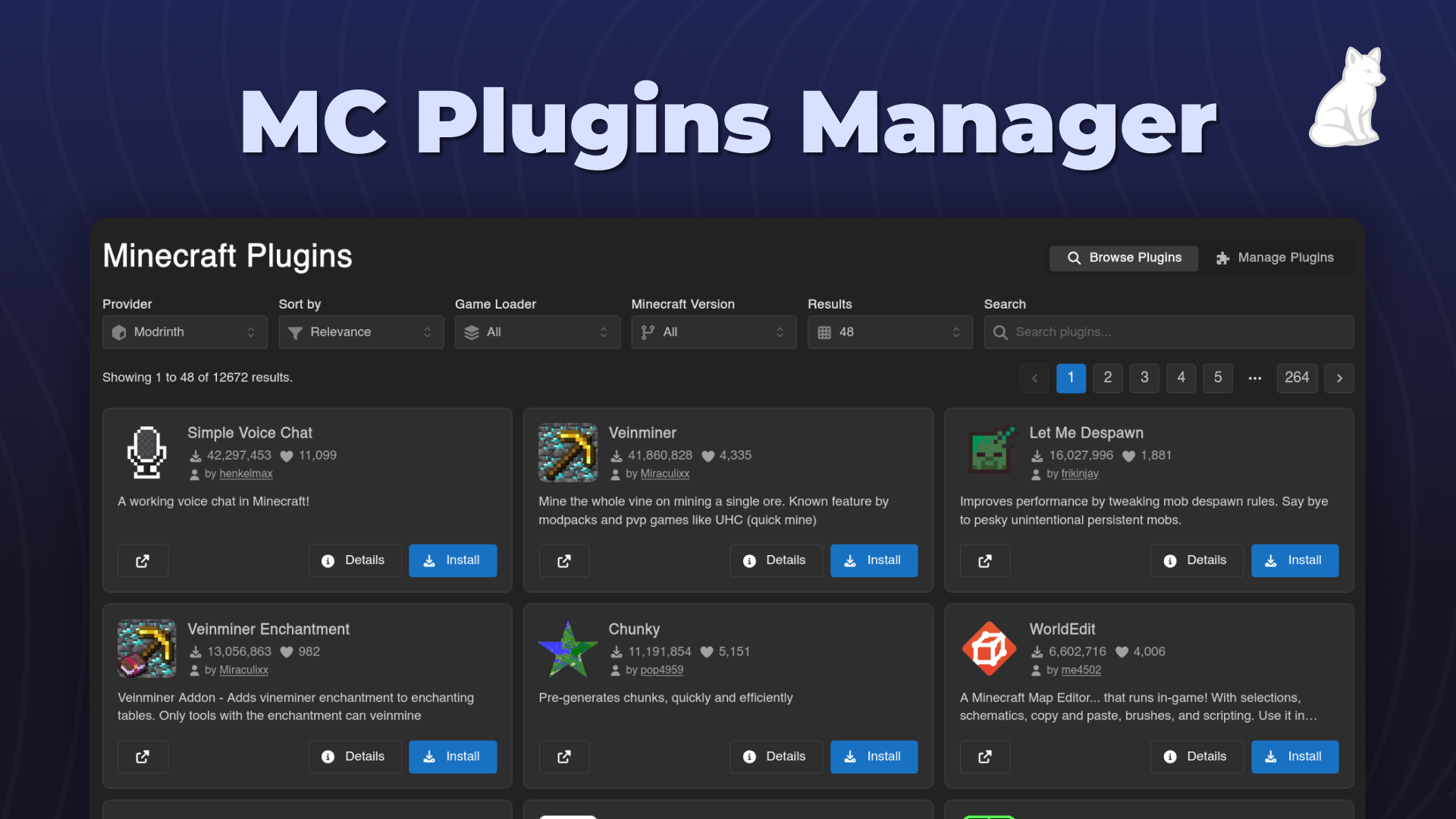 MC Plugins Manager for Calagopus