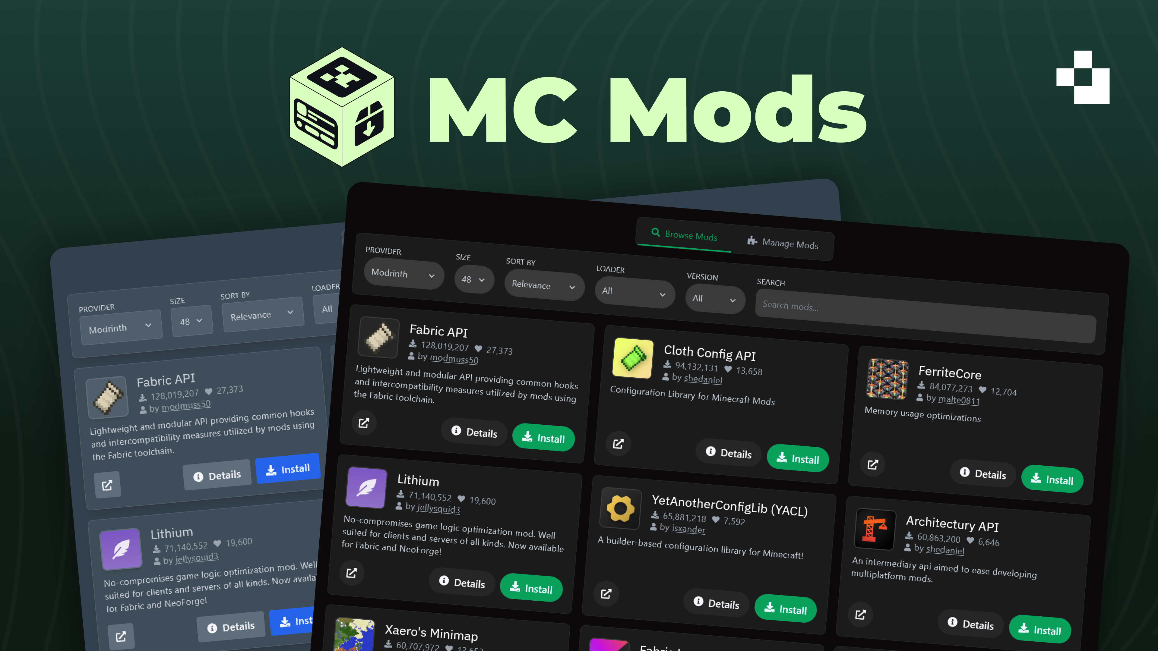 MC Mods Manager for Blueprint
