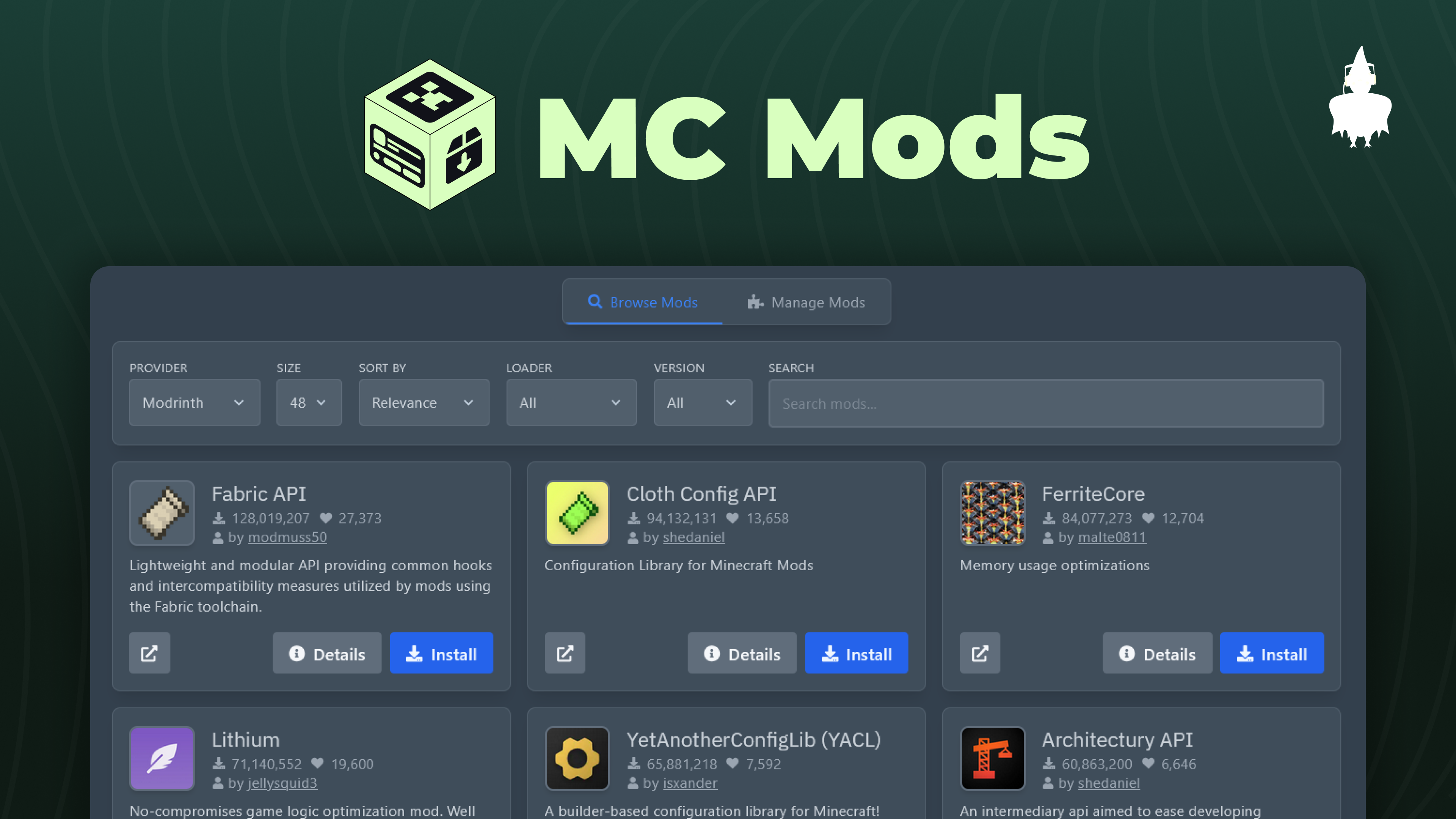 MC Mods Manager for Pterodactyl